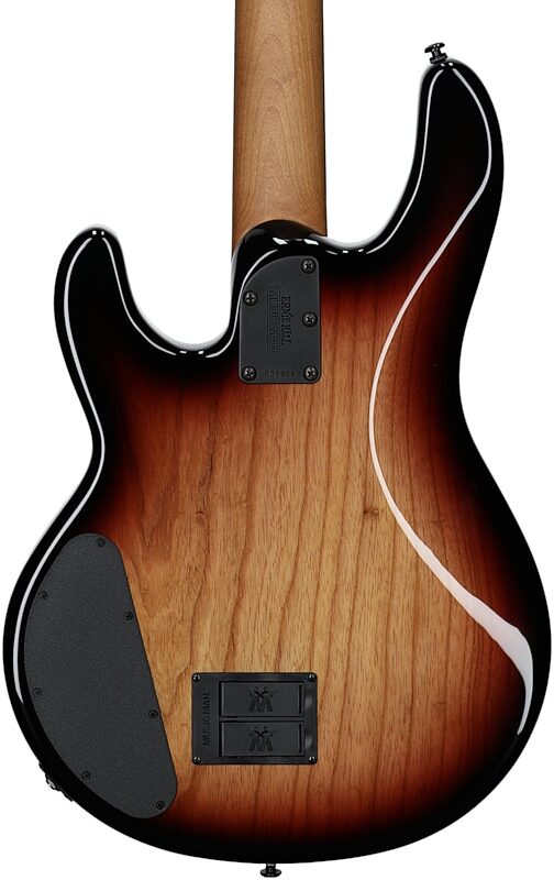 Ernie Ball Music Man StingRay Special HH Electric Bass (with Case), Faded Vintage Sunburst, Ebony Fretboard, Body Straight Back