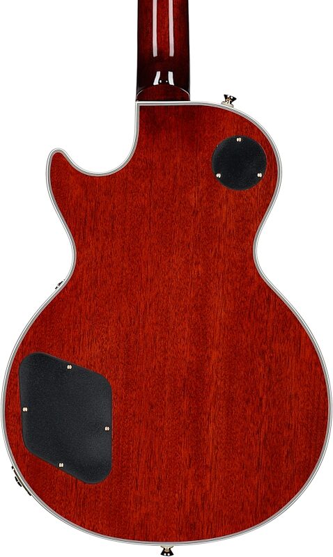 Epiphone Exclusive Les Paul Custom AAA Quilt Top Electric Guitar (with Gig Bag), Heritage Cherry Sunburst, Body Straight Back
