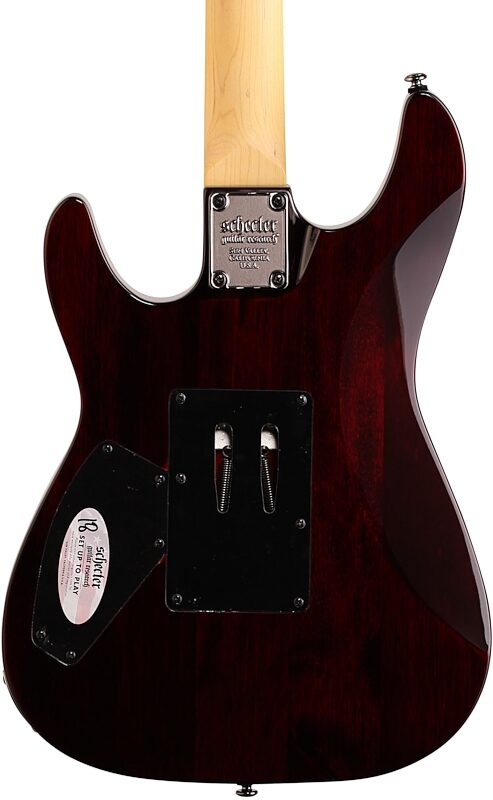 Schecter Omen Extreme 6 FR Electric Guitar with Floyd Rose, Black Cherry, Body Straight Back