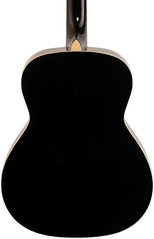 Dean Resonator Acoustic-Electric Bass, Classic Black, Body Straight Back