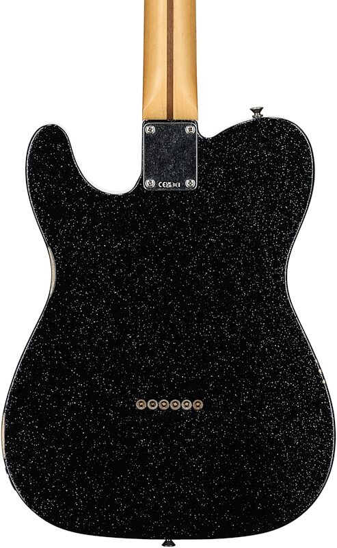 Fender Brad Paisley Worn Telecaster Electric Guitar (with Gig Bag), Black Sparkle, Body Straight Back