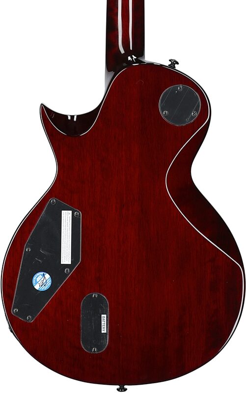 ESP LTD EC-1000-QM Electric Guitar, See-Thru Black Cherry, Body Straight Back