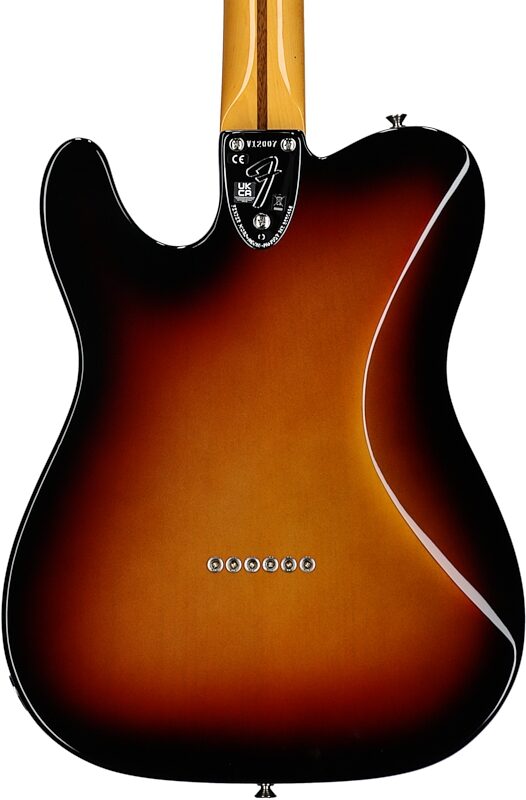 Fender American Vintage II 1975 Telecaster Deluxe Electric Guitar, Maple Fingerboard (with Case), 3-Color Sunburst, Body Straight Back