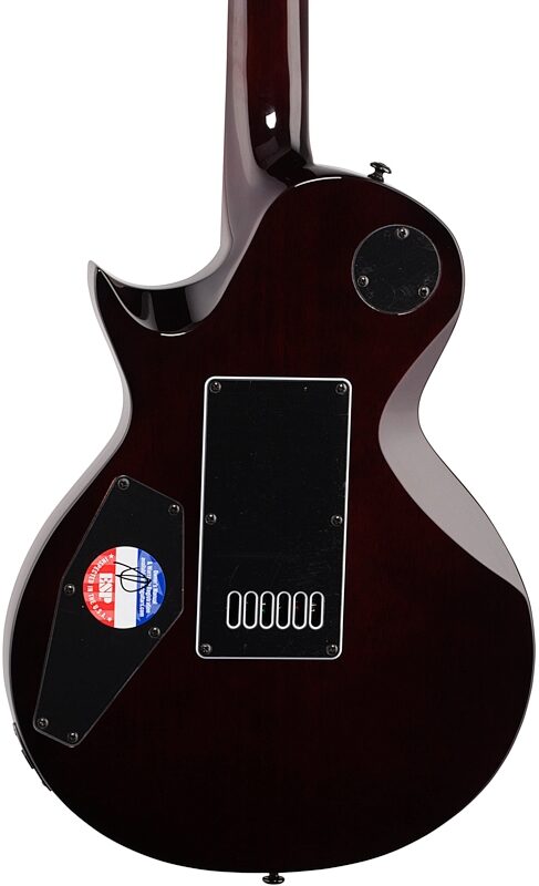 ESP LTD EC1000QM Evertune Electric Guitar, Dark Brown Sunburst, Body Straight Back