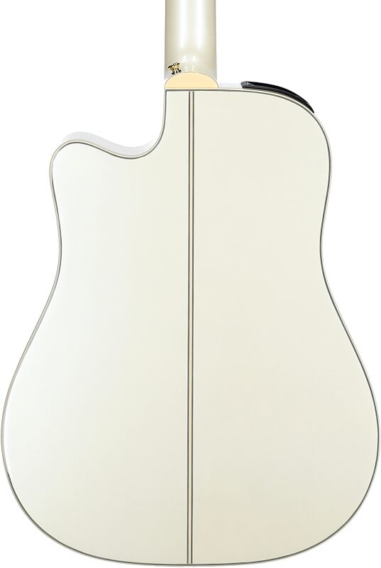 Takamine GD37CE-12 Acoustic-Electric Guitar, 12-String (with Gig Bag), Pearl White, Body Straight Back