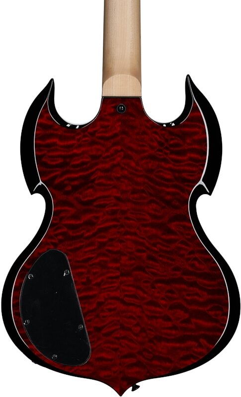 Wylde Audio Barbarian Electric Guitar, Blood Raven, Body Straight Back