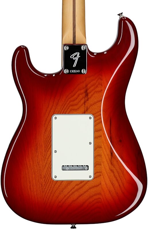 Fender Player II Stratocaster Chambered Ash Electric Guitar, Cherry Burst, Body Straight Back