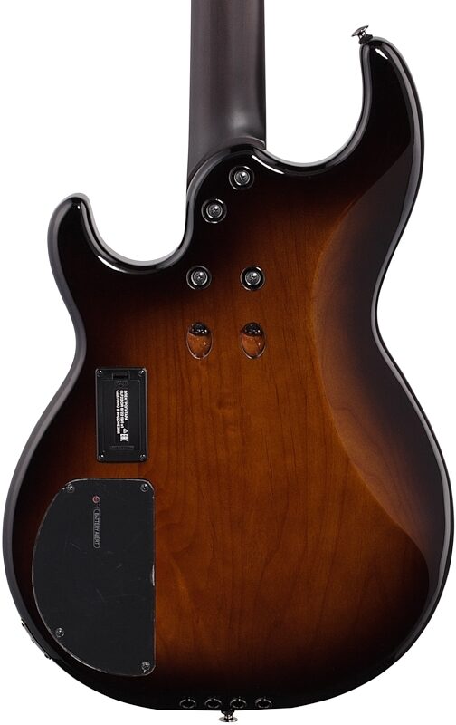 Yamaha BB734A Electric Bass Guitar (with Gig Bag), Dark Coffee Burst, Body Straight Back
