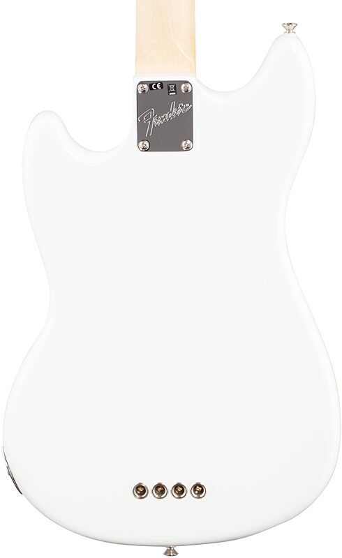 Fender American Performer Mustang Electric Bass Guitar, Rosewood Fingerboard (with Gig Bag), Arctic White, Body Straight Back