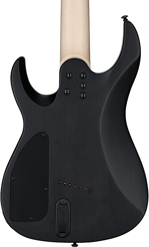 Legator Ninja 7 Multi-Scale Guitar, Black Quilted Maple, Body Straight Back