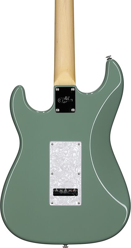 G&L Fullerton Deluxe Legacy HSS Electric Guitar (with Gig Bag), Matcha Tea, Body Straight Back