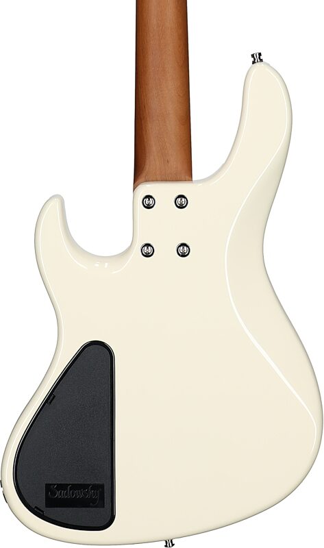 Sadowsky MetroExpress MS4 Modern Electric Bass, Morado Fingerboard (with Gig Bag), White, Body Straight Back