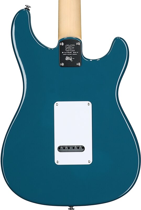 PRS Paul Reed Smith SE Silver Sky Electric Guitar, Left-Handed, Maple Fretboard (with Gig Bag), Nylon Blue, Body Straight Back
