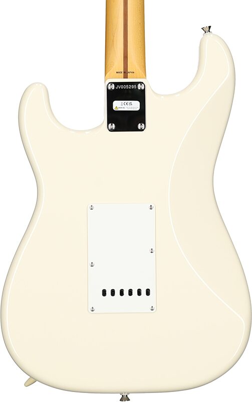 Fender JV Modified '60s Stratocaster Electric Guitar, with Maple Fingerboard (and Gig Bag), Olympic White, Body Straight Back