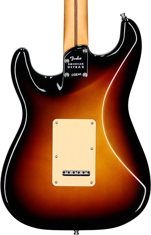 Fender American Ultra II Stratocaster HSS Electric Guitar, Ebony Fingerboard (with Case), Ultraburst, Body Straight Back