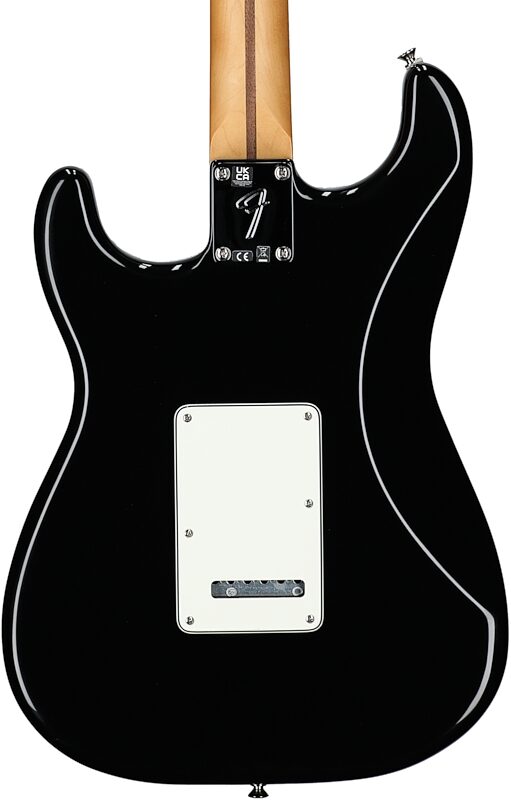 Fender Player II Stratocaster Electric Guitar, with Maple Fingerboard, Black, Body Straight Back