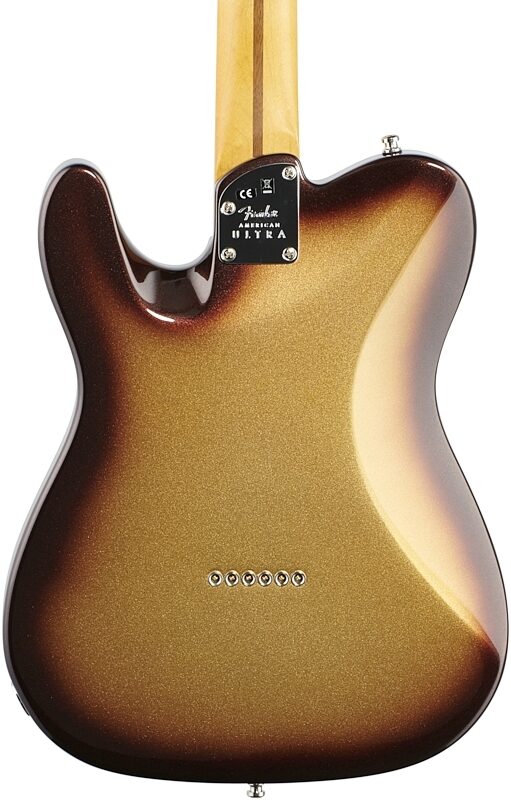 Fender American Ultra Telecaster Electric Guitar, Maple Fingerboard (with Case), Mocha Burst, Body Straight Back