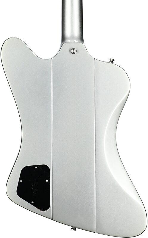 Epiphone 1963 Firebird I Electric Guitar (with Hard Case), Silver Mist, Body Straight Back