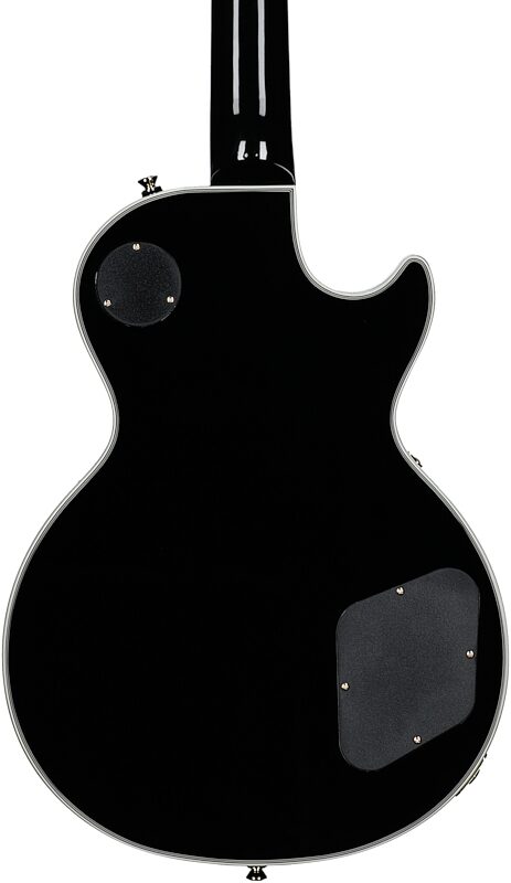 Epiphone Inspired by Gibson Les Paul Custom Electric Guitar, Left-Handed (with Gig Bag), Ebony, Body Straight Back