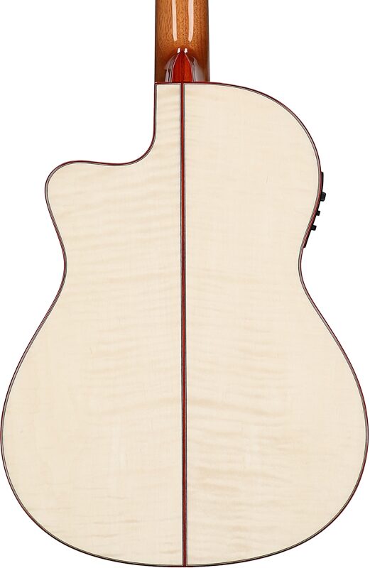Cordoba Fusion 12 Classical Acoustic-Electric Guitar, White Sands, Body Straight Back