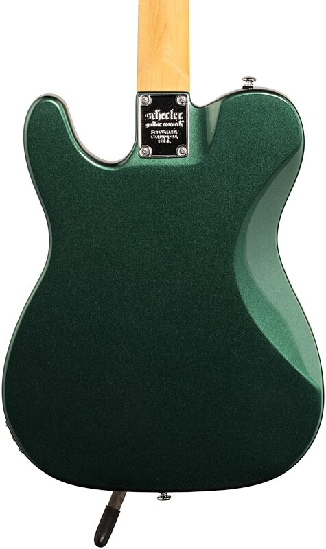 Schecter PT Fastback IIB Electric Guitar, Dark Emerald Green, Body Straight Back