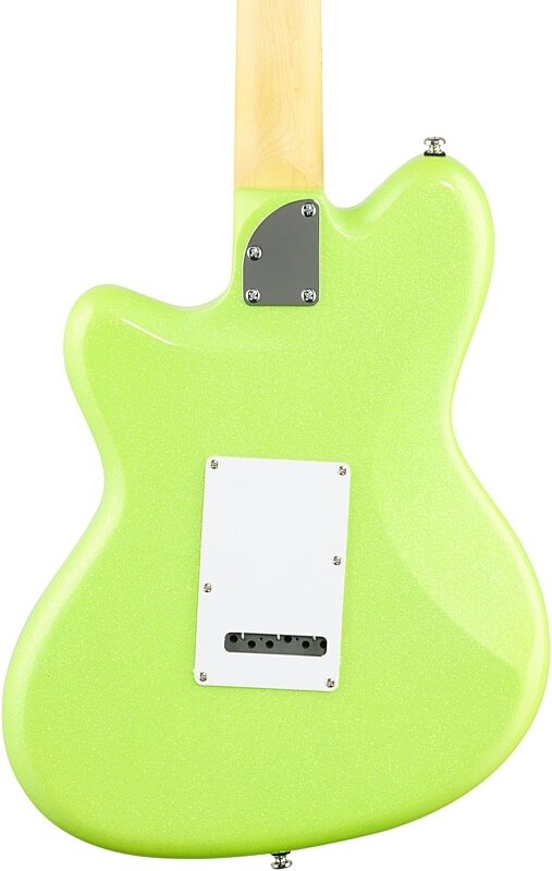 Ibanez Yvette Young YY10 Electric Guitar, Slime Green Sparkle, Body Straight Back