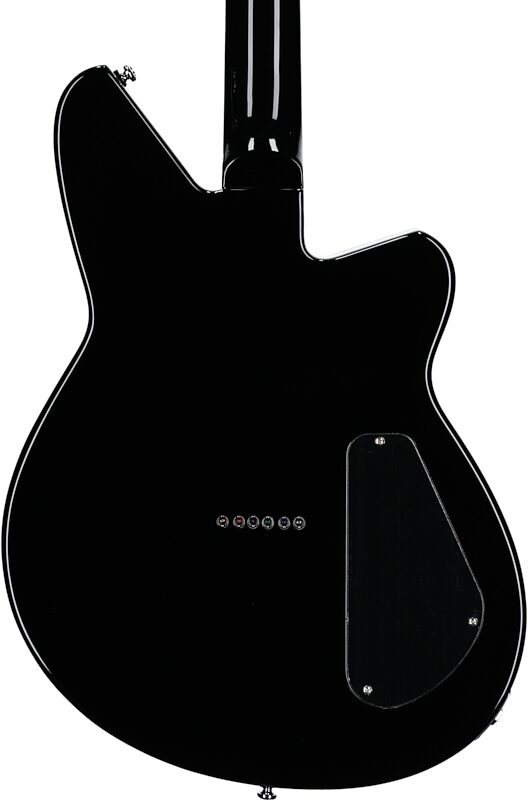Reverend Airwave Electric Guitar, 12-String (Left-Handed), Midnight Black, Body Straight Back