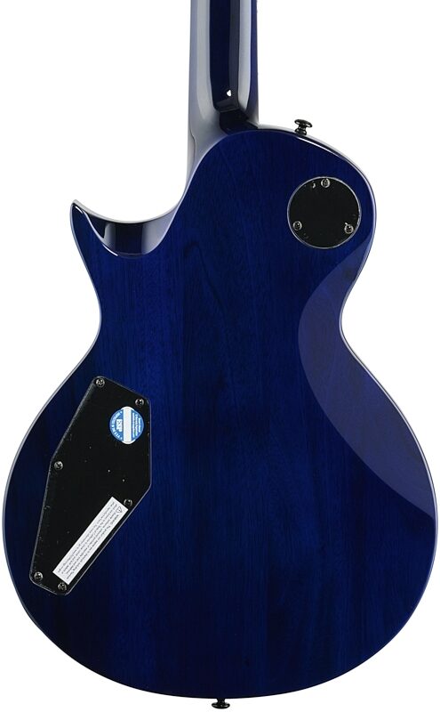 ESP LTD EC-1000 Burl Poplar Electric Guitar, Blue Natural Fade, Body Straight Back