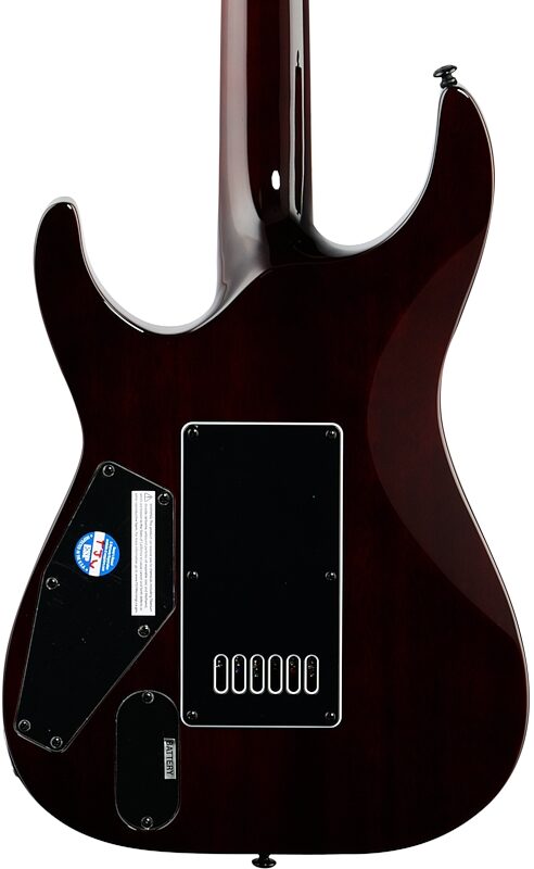 ESP LTD MH-1000ET EverTune Electric Guitar, Dark Brown Sunburst, Body Straight Back