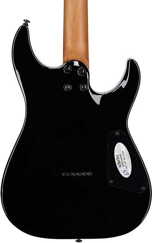Schecter C-1 Standard Electric Guitar, Left-Handed, Black Fade Burst, Body Straight Back