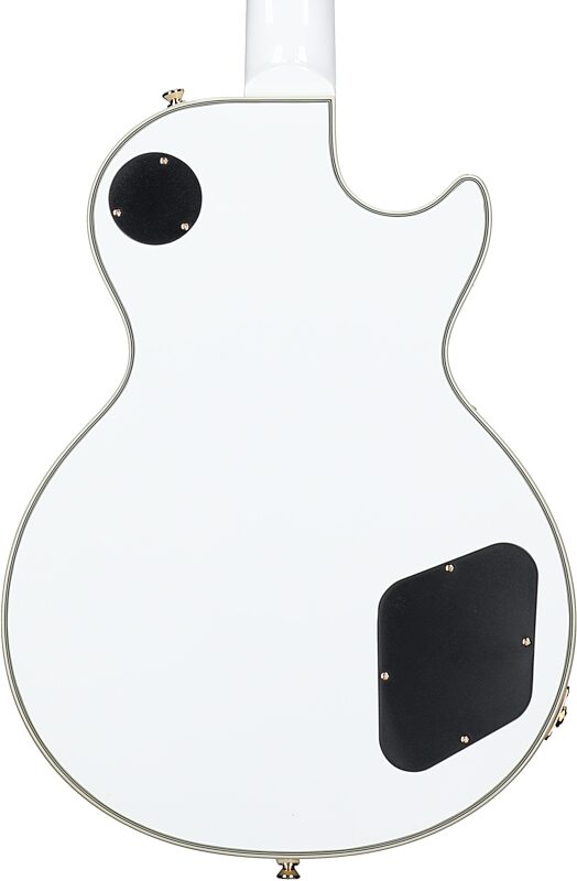 Epiphone Les Paul Custom Electric Guitar, Left-Handed, Alpine White, with Gold Hardware, Body Straight Back