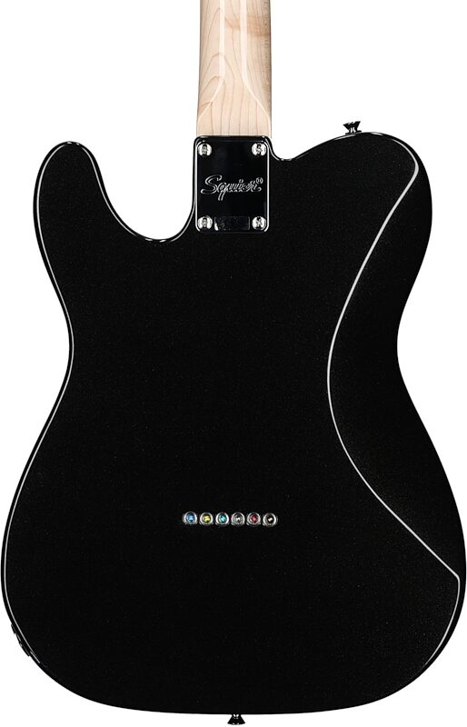 Squier Paranormal Esquire Deluxe Electric Guitar, Maple Fingerboard, Metallic Black, Body Straight Back
