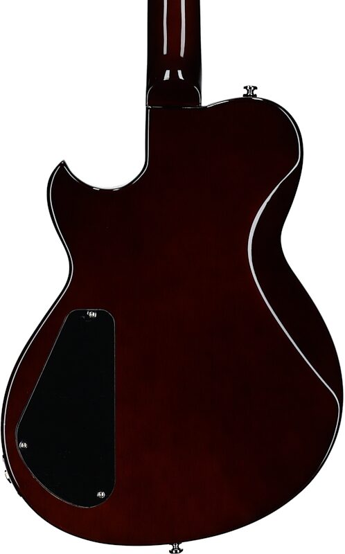 Reverend Roundhouse Electric Guitar, Midnight Black, Body Straight Back