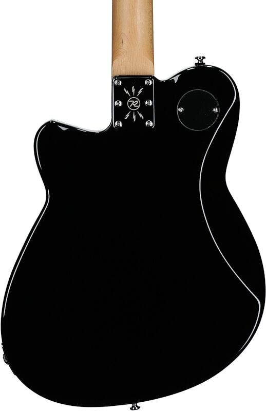 Reverend Charger 290 Electric Guitar, Midnight Black, Roasted Maple Fretboard, Body Straight Back