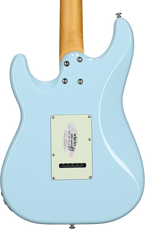 Schecter MV-6 Electric Guitar, with Maple Fingerboard, Super Sonic Blue, Body Straight Back