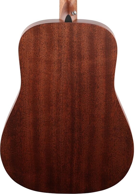 Martin D-10E Road Series Acoustic-Electric Guitar, Left-Handed (with Gig Bag), Natural - Sapele, Body Straight Back