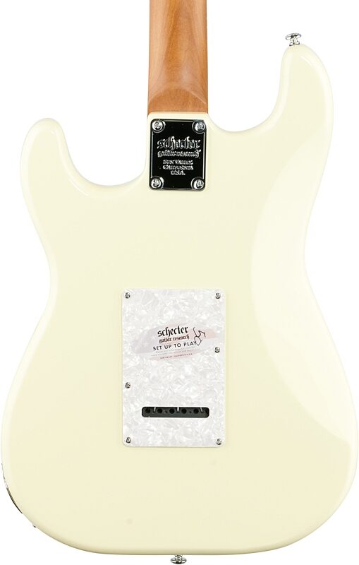 Schecter Jack Fowler Traditional Electric Guitar, Ivory White, Warehouse Resealed, Body Straight Back