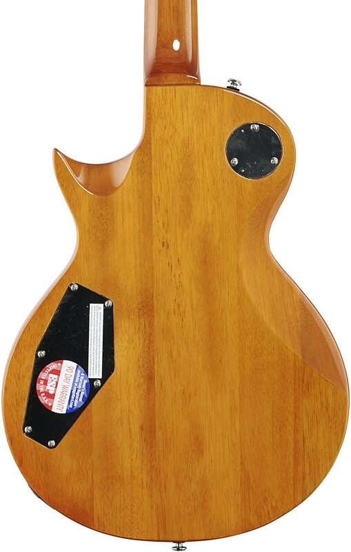 ESP LTD EC-256FM Electric Guitar, Vintage Natural, Body Straight Back
