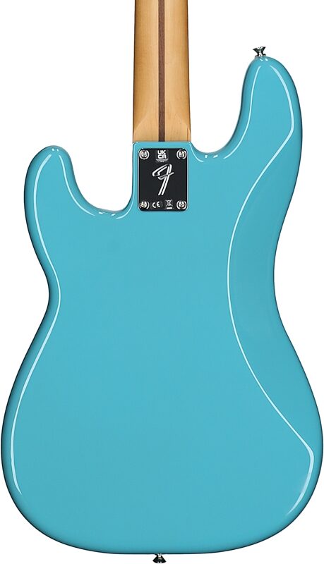 Fender Player II Precision Electric Bass, with Maple Fingerboard, Aquatone Blue, Body Straight Back