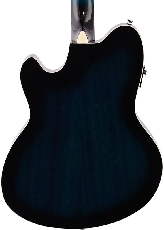 Ibanez TCY10E Talman Cutaway Acoustic-Electric Guitar, Transparent Blue Sunburst, Body Straight Back