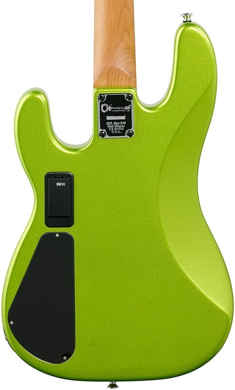 Charvel Pro-Mod San Dimas PJ IV Electric Bass, Lime Green, Body Straight Back