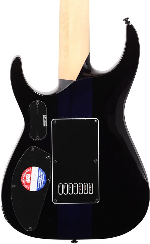 ESP LTD Brian Head Welch SH-7 Electric Guitar, 7-String (with Case), See-Thru Purple, Body Straight Back