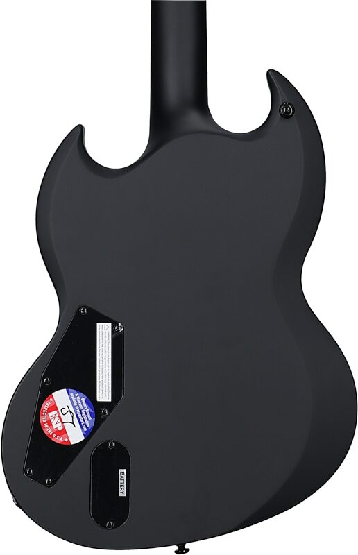 ESP LTD Viper 1000B Baritone Electric Guitar, Black, Body Straight Back