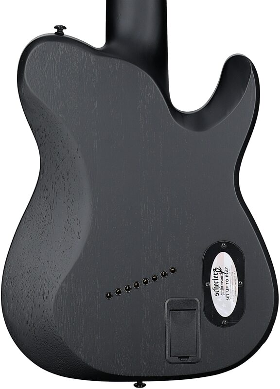 Schecter PT8MS Black Ops Electric Guitar, 8-String, Satin Black, Open Pore (Left Handed), Satin Black Open Pore, Blemished, Body Straight Back
