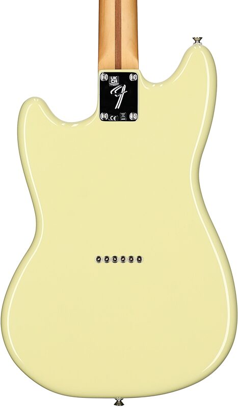 Fender Player II Mustang Electric Guitar, with Maple Fingerboard, Hialeah Yellow, Body Straight Back