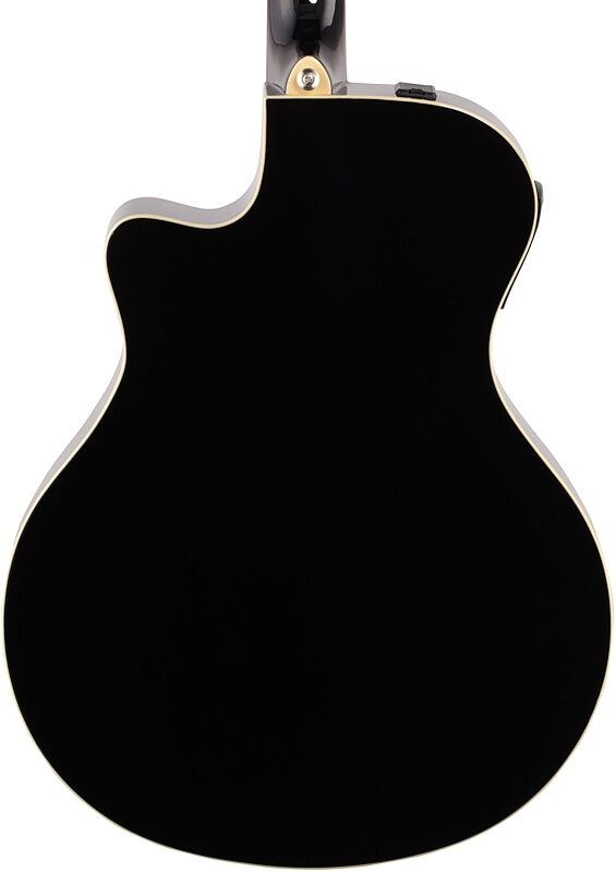Yamaha APX-600 Acoustic-Electric Guitar, Black, Body Straight Back
