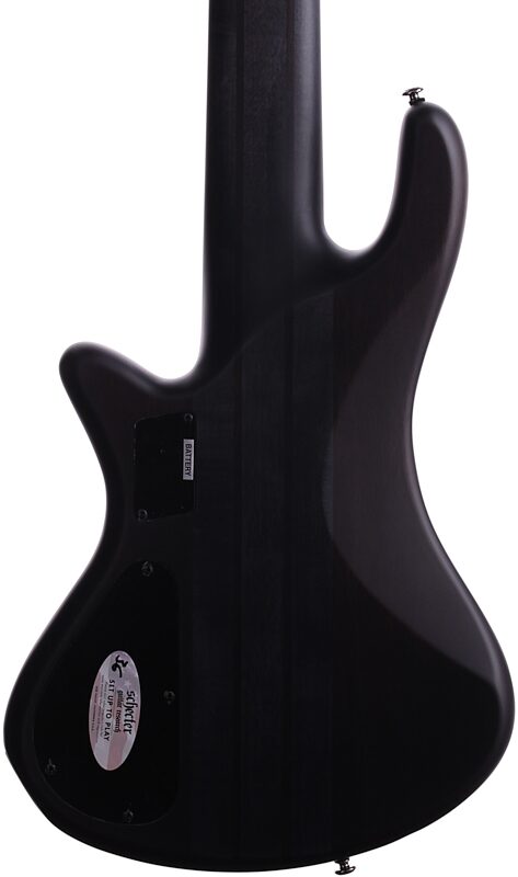 Schecter Stiletto Studio-6 6-String Electric Bass, See Thru Black Satin, Scratch and Dent, Body Straight Back
