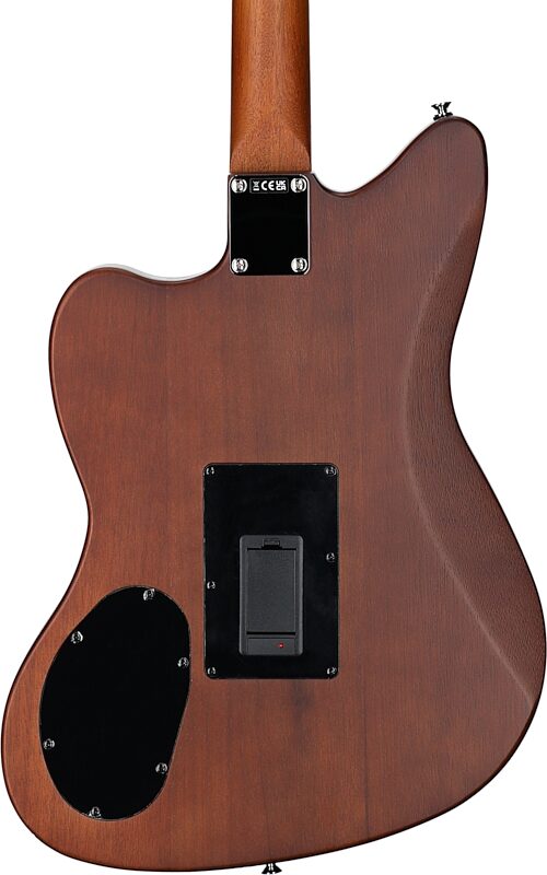 Fender Acoustasonic Standard Jazzmaster Acoustic-Electric Guitar, Honey Burst, Body Straight Back