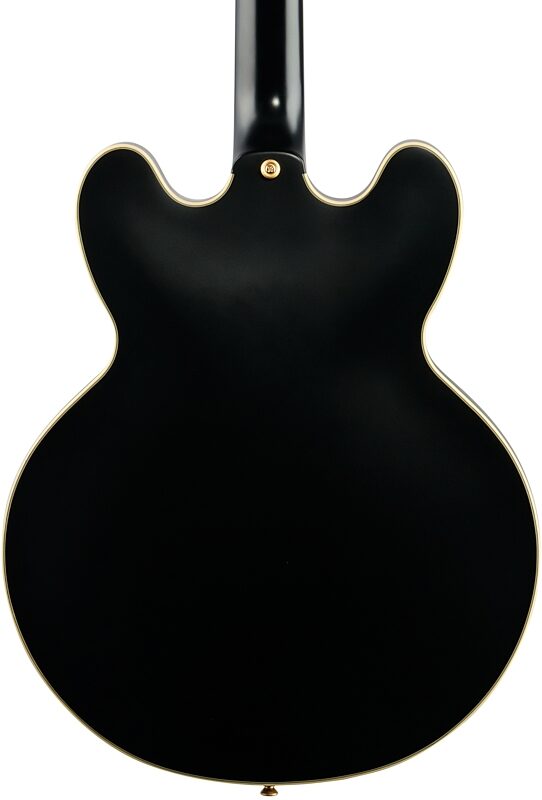 Epiphone Emily Wolfe Sheraton Stealth Electric Guitar (with Hard Bag), Black Aged Gloss, Body Straight Back