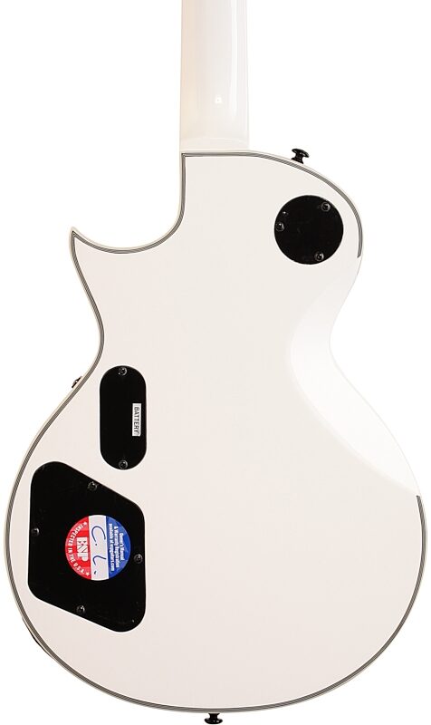 ESP LTD James Hetfield Iron Cross Electric Guitar (with Case), Snow White, Body Straight Back